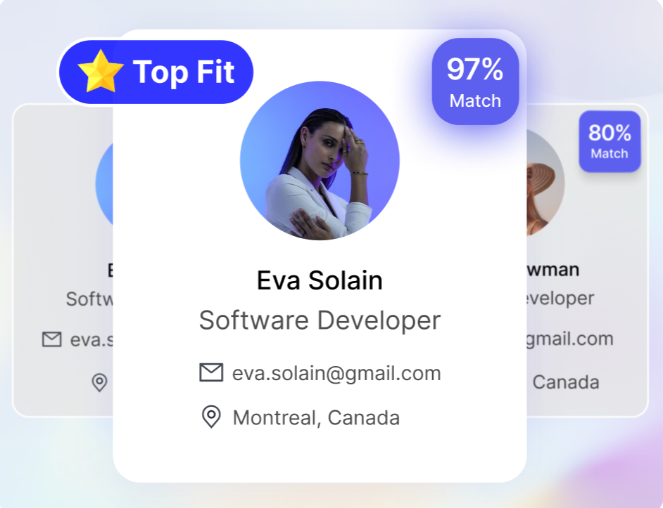 You Get Ranked Shortlists - Product Screenshot