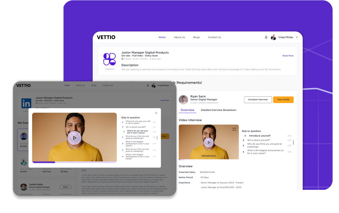 AI Recruitment Platform Interview Every Candidate With Vettio